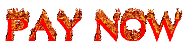 flaming pay now text
